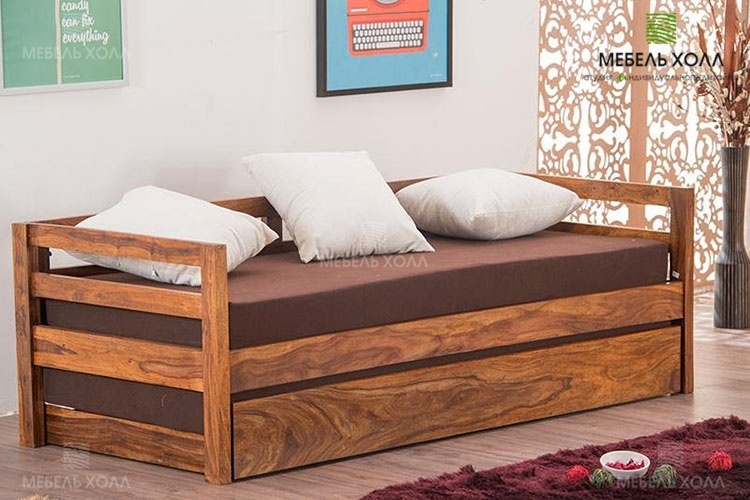 Спальня  Выдвижная кровать из массива Мокка