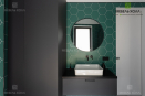 Мебель для ванной: подвесная тумба со столешницей из акрилового камня. Фасады - AGT Supramat