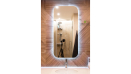Мебель для ванны: подвесная консоль, зашивка инсталляции, зеркало с подсветкой. Материал - ламинированный МДФ