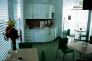 Кухня для офиса с радиусными фасадами из МДФ.