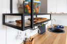 Угловая кухонная мебель с верхними фасадами из Fenix на фанере, материал нижних - ЛДСП с текстурой дуба