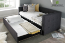Выдвижная кровать с мягкими бортами выполнена из ДСП с мягкими элементами