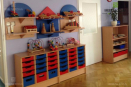 Набор мебели из ДСП для дошколят, детского сада: столики, полки, тумбочки, шкафчики для детей