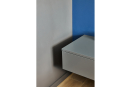 Мебель для спальни из крашенного матового МДФ. Включает прикроватные подвесные тумбы с ящиками