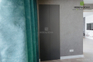 Спальный гарнитур с 2 тумбами и шкафом для одежды из фрезерованного МДФ с покрытием Fenix. Фурнитура Blum