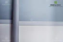 Шкаф-купе двустворчатый  из пластика двух цветов — молочного и серого