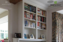 Книжный шкаф из белого МДФ в современном стиле