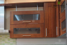 Классическая кухонная мебель из рамочного шпонированного дубом МДФ